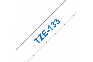 Brother TZE-133 labelprinter-tape Blauw op transparant