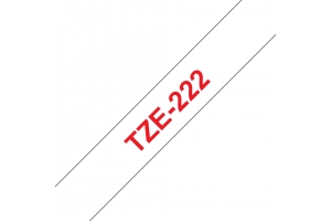 Brother TZE-222 labelprinter-tape Rood op wit