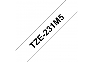 Brother TZE-231M5 labelprinter-tape Zwart op wit