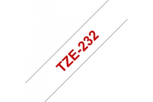 Brother TZE-232 labelprinter-tape Rood op wit