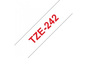 Brother TZE-242 labelprinter-tape Rood op wit