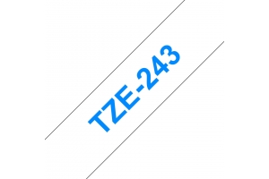 Brother TZE-243 labelprinter-tape Blauw op wit