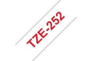 Brother TZE-252 labelprinter-tape Rood op wit