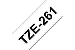 Brother TZE-261 labelprinter-tape Zwart op wit TZ