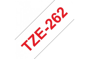 Brother TZE-262 labelprinter-tape Rood op wit