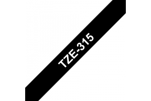 Brother TZE315 labelprinter-tape Wit op zwart TZe