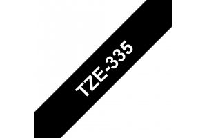 Brother TZE-335 labelprinter-tape Wit op zwart TZ