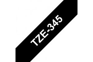 Brother TZE-345 labelprinter-tape Wit op zwart