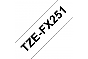 Brother TZE-FX251 labelprinter-tape Zwart op wit