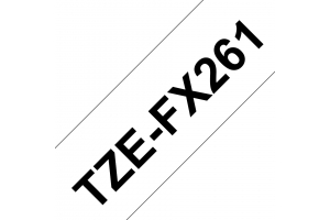 Brother TZE-FX261 labelprinter-tape Zwart op wit