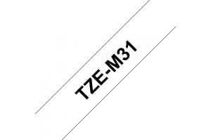 Brother TZE-M31 labelprinter-tape Zwart op zilver