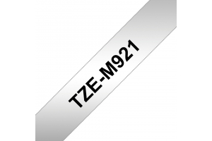 Brother TZE-M921 labelprinter-tape Zwart op metallic