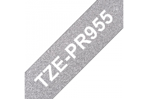 Brother TZE-PR955 labelprinter-tape Wit op zilver