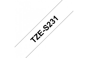 Brother TZE-S231 labelprinter-tape Zwart op wit TZ