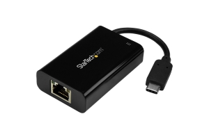 StarTech.com USB-C naar Gigabit Ethernet Adapter/Converter met PD 2.0, 1Gbps USB 3.1 Type C naar RJ45/LAN Netwerk met Power Delivery Passthrough Charging, TB3 Compatibel, MacBook Pro/Chromebook