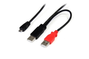 StarTech.com 91 cm USB Y-kabel voor externe harde schijf dubbel USB-A naar Micro-B