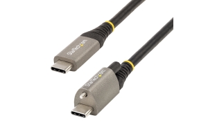 StarTech.com 1m Vergrendelbare USB-C Kabel met Topschroef, 10Gbps, USB 3.1/3.2 Gen 2 Type-C Kabel, 100W (5A) Power Delivery Charging, DP Alt Mode, Single Screw Lock, USB-C Charge/Sync Kabel