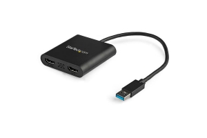 StarTech.com USB 3.0 naar Dual HDMI Adapter - Dual 1080p of Single 4K 30Hz - Externe video & grafische kaart - USB Type-A naar HDMI Dual Monitor Display Adapter - Alleen Windows - Zwart