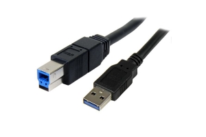 StarTech.com 3 m zwarte SuperSpeed USB 3.0-kabel A-naar-B M/M