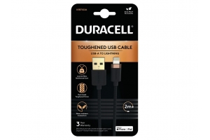 Duracell USB7022A Lightning-kabel Zwart