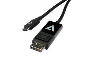V7 V7UCDP-2M tussenstuk voor kabels USB Type-C 3.2 Gen 1 DisplayPort Zwart