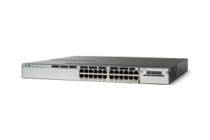 Cisco Catalyst WS-C3750X-24U-E netwerk-switch Managed Gigabit Ethernet (10/100/1000) Power over Ethernet (PoE) 1U Zwart, Zilver