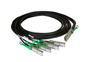 Intel XXV4DACBL2M InfiniBand en Glasvezelkabel 2 m QSFP28 4x SFP28 Zwart, Groen